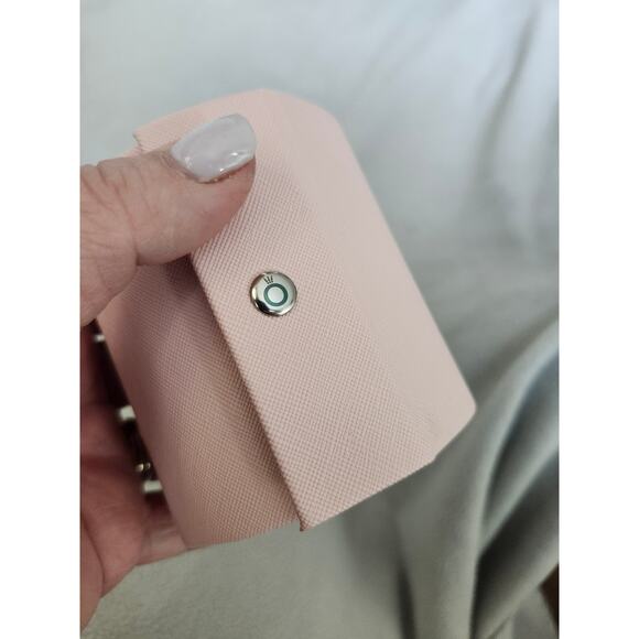 Pandora Blush Pink Circle Travel Jewelry Case Accordion Slide Open - Picture 8 of 11